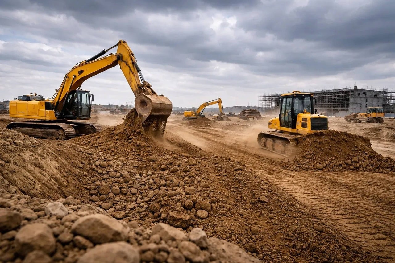 A Bozeman parcel being graded into a build-ready pad